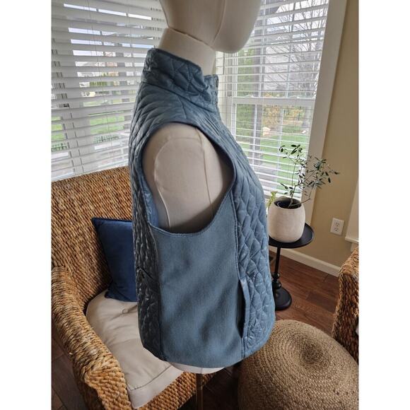 Talbots Quilted Puffer Vest Women's Size S Blue Preppy Outdoors - Picture 8 of 9